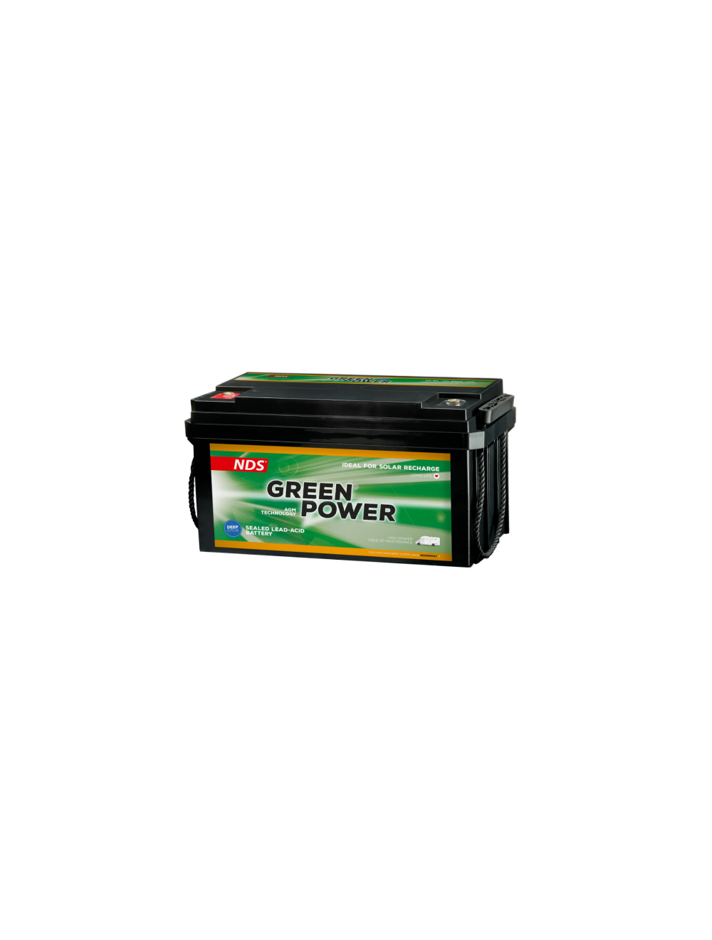 Batteria auto NGB Battery Dometic NDS Greenpower GP80 a lunga durata AGM 12V 80Ah